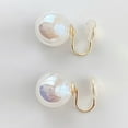 thumbnail image 7 of Mfigree White Freshwater Pearl Stud Clip On Earring for Women, Non-Pierced Earring Birthday Gift, Jewelry Gifts for Women, Jewelry Gift for Her, Mother's Day Gift, 7 of 7