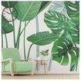 thumbnail image 2 of Self-Adhesive Exotic Green Leaves Wall Stickers - Waterproof PVC Plant Decals - DIY Nature Wall Art for Bedroom, Living Room, Nursery, Office - Peel and Stick Home Decor, 30*90CM*2PCS typesetting, 2 of 8