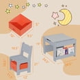 thumbnail image 3 of 4-in-1 para niños art mesa y 2-chair set con almacenamiento cajón, 3 of 5
