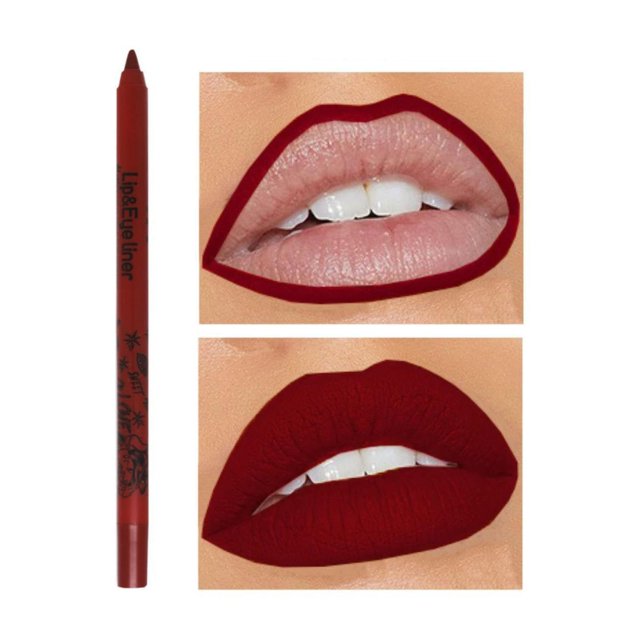 Crayon à Lèvres Mat TFT 20 Couleurs 116 - Rouge Vin, Longue Durée, Définition de la Forme des Lèvres