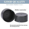 thumbnail image 4 of Qucyy 4Pcs Bearing Dust Caps,Bearing Caps 1.98-Inch Bearing Bars Cover Bearing Rubber Caps Trailer Bearing Dust Cap Trailer Wheel Hub Replacement Bearing Protector, 4 of 5