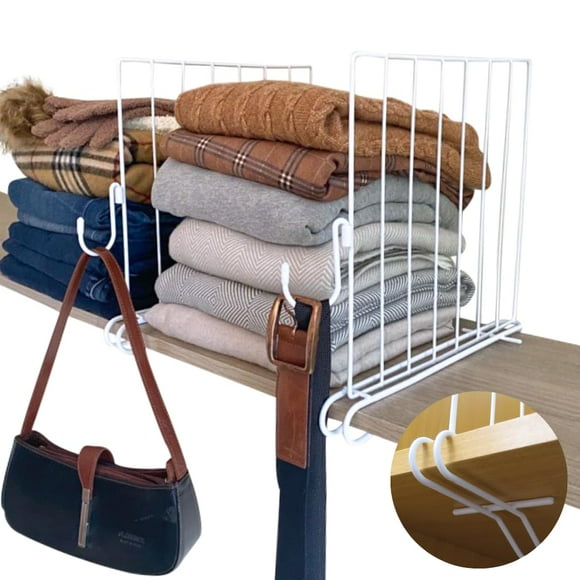 Evelots Closet Dividers/Separators for Wooden Shelves 8 Pack Come with Exclusive Hanging Hooks Great for Armoires Kitchen Cabinets Pantry Solid Thick Steel 12 inch Tall Reinforced Wide Bottom