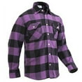 thumbnail image 2 of Rothco Extra Heavyweight Buffalo Plaid Flannel Shirt, Purple Plaid, XL, 2 of 7