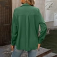 thumbnail image 7 of Womens Blouses Office Business Long Sleeve Casual Solid Color Lapel Smock Activewear, 7 of 7