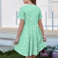 thumbnail image 5 of CCRFTGI Dresses for Kids Girls Size 10-12 Basic Short Sleeve 2026 Summer A Line Skater Dress Funny Polka Dots Dresses Party Girls Fashion Mint Green 5-6 Years, 5 of 5
