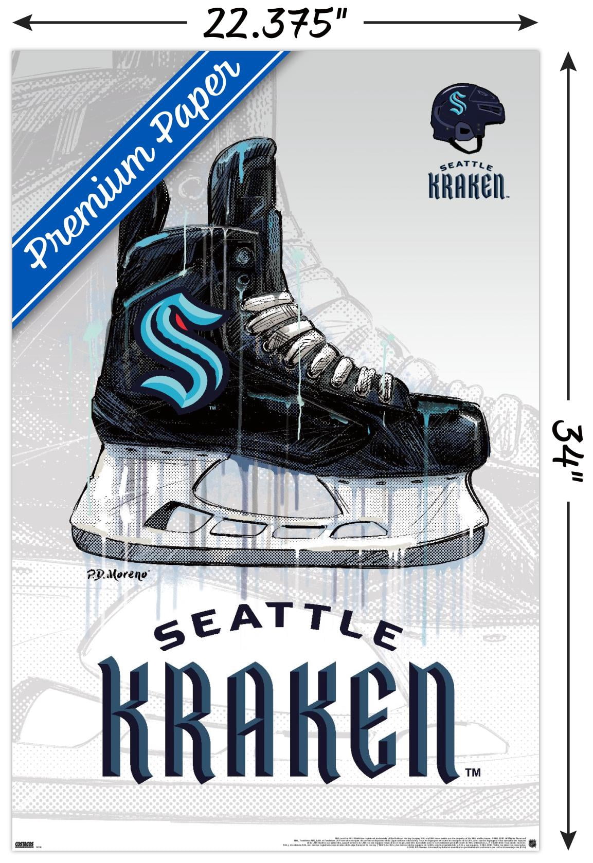 NHL Seattle Kraken - Drip Skate 20 Poster
