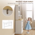 thumbnail image 5 of HOMCOM Freestanding Kitchen Cabinet with Wide Countertop, Tall Pantry Cabinet with Adjustable Shelves, Modern Hutch for Dining Room, White, 5 of 9