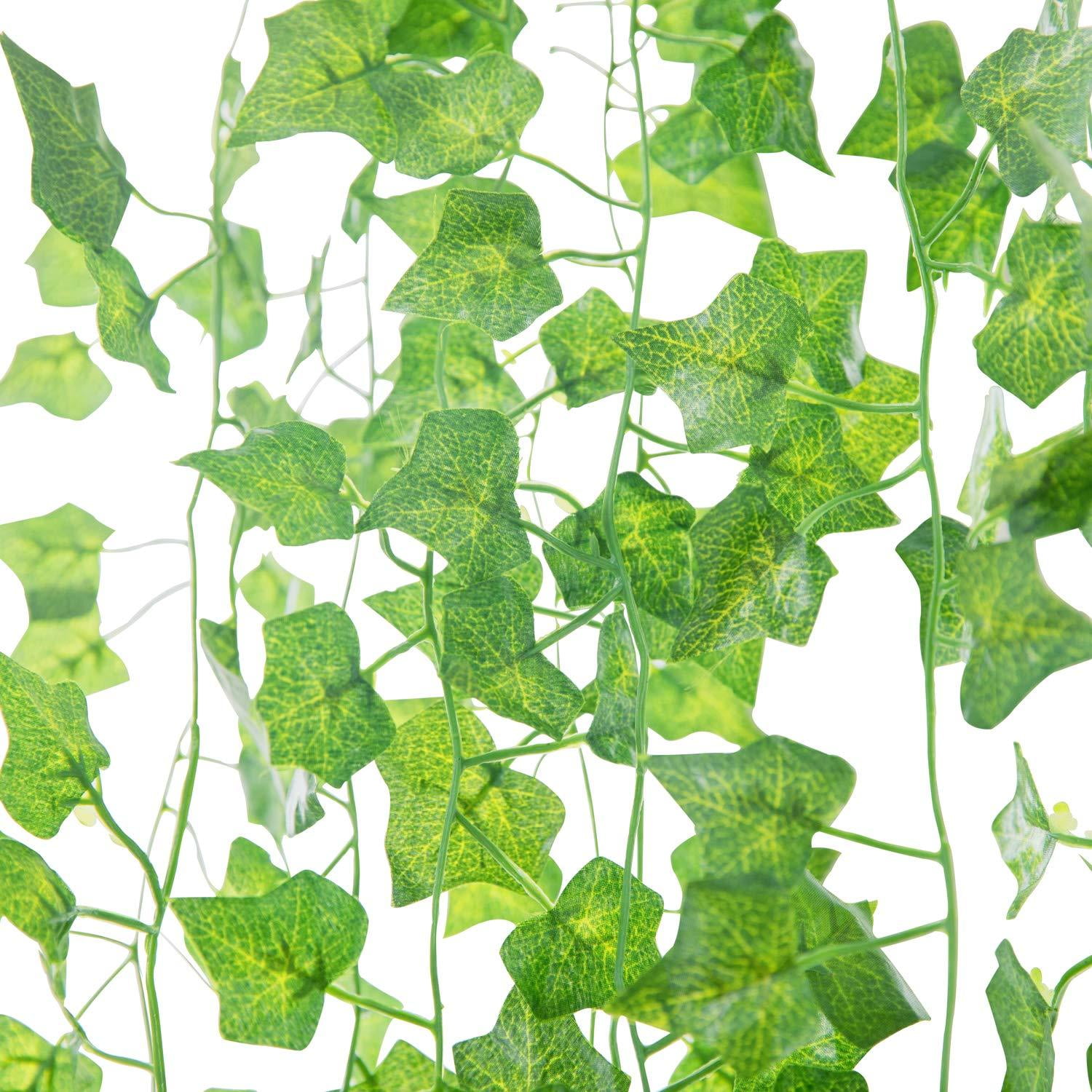 6ft IVY Artificial Trailing GARLAND GREEN X 12pcs Ivy Leaf Fern Foliage Plant 