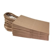8x4.75x10 - 100 pcs - Brown Kraft Paper Bags, Shopping, Mechandise, Party, Gift Bags