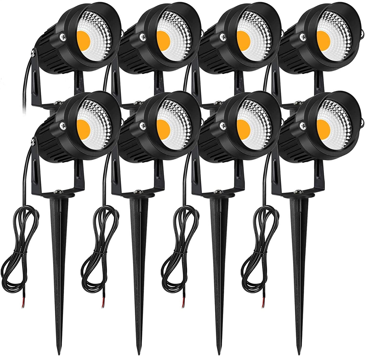 4pcs Outdoor Low Voltage Landscape Lights, 12V 5W LED Garden Lighting,  Outdoor Landscape Spotlights For Trees, Paths, Backyards, Flags (9x3.6inch)