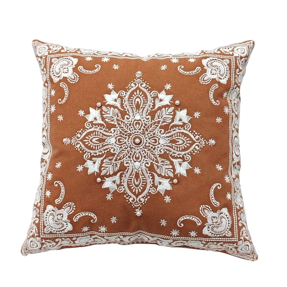 17.5" Terra Cotta Bandana Pillow by Ashland  - Spring Home Decor