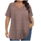 thumbnail image 1 of Tops de Manga Corta de Tamaño Más de las Mujeres, Blusas de Cuello en V Impresas de Verano de Moda para Uso Casual, Diario Y de Fiesta, 1 of 7