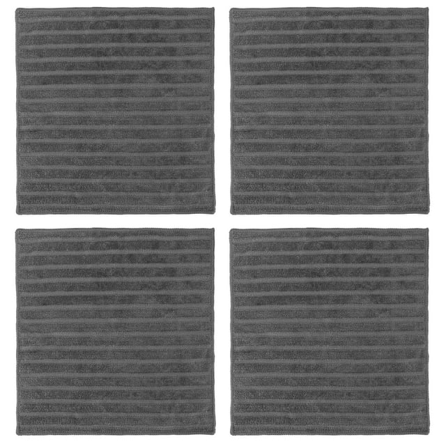 10pcs Microfiber Towel Quick Dry Strong Water Absorbent Soft Cleaning Cloth 30 x 30cm Grey
