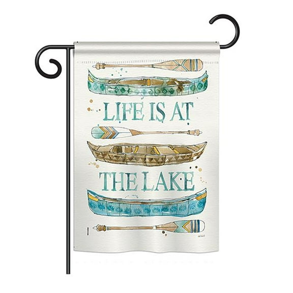 Breeze Decor BD-OU-G-109071-IP-BO-DS02-US 13 x 18.5 in. Life At The Lake Nature - Everyday Outdoor Impressions, Decorative Vertical Garden Flag