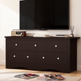 thumbnail image 3 of Homall 5 Drawer Double Dresser, Modern Wood Chest of Drawer for Living Room Bedroom,Brown, 3 of 7