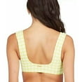 thumbnail image 2 of ROXY Women's Yellow Check Removable Cups Beautiful Sun Square Neck Swimsuit Top L, 2 of 3