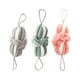 thumbnail image 5 of 3 esponjas de baño largas de malla, coloridas y con forma de bola, para baño (rosa y blanco, gris y blanco, verde y blanco)., 5 of 6