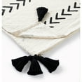 thumbnail image 4 of Laddha Home Designs Black and White Chevron Throw Blanket 50" x 60", 4 of 9