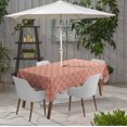 thumbnail image 2 of Vargottam Indoor/OutdoorTablecloth58x82 Inch RectangleTablecloth with Umbrella Hole and Zip- Waterproof PatioTableCloths- TableCovers for Backyard RectangularTable- Peach3, 2 of 5