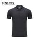 thumbnail image 2 of Polo de rendimiento deportivo al aire libre para hombre, camisa de manga larga y corta, camiseta táctica superior (gris oscuro), 2 of 6