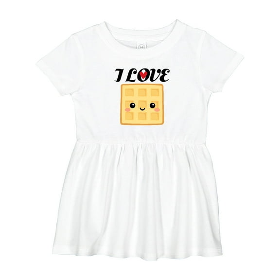 Inktastic Waffle Lover I Love Waffles Girls Baby Dress