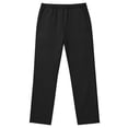 thumbnail image 3 of FINALGANG Mens Solid Color Wide Leg Track Pants Elastic Waistband Zipper Slit Ankles Breathable Casual Trousers For Sports Wear Daily Wear Trendy Bottoms, 3 of 5