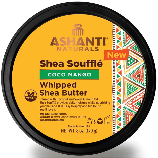 Ashanti Naturals Scented Whipped Shea Butter Unrefined Shea Butter from Ghana, Coconut and