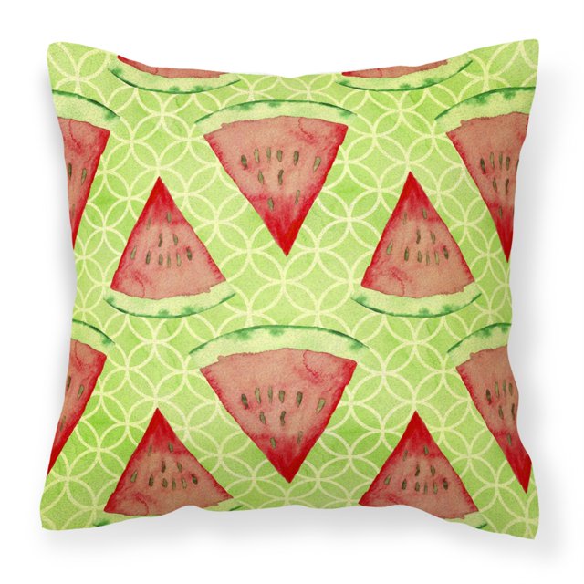 "Treasures BB7518PW1818 Watercolor Watermelon Outdoor Canvas Pillow, Multicolor" Caroline's Treasures BB7518PW1818