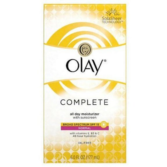Olay Complete All Day UV Moisturizer, SPF 15, Normal Skin - 6 oz