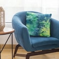 thumbnail image 4 of Plutus Green Yellow Blue Northern Lights Animal Faux Fur Luxury Throw Pillow - Double sided 20" x 20", 4 of 5
