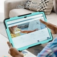 thumbnail image 4 of XYX For Samsung Galaxy Tab S10 Ultra/S9 Ultra/S8 Ultra Case 14.6 inch, 360 Rotating Shockproof Cover with Stand, Screen Protector, Shoulder Strap (SM-X920/X910/X900), Sky Blue PC, 4 of 7