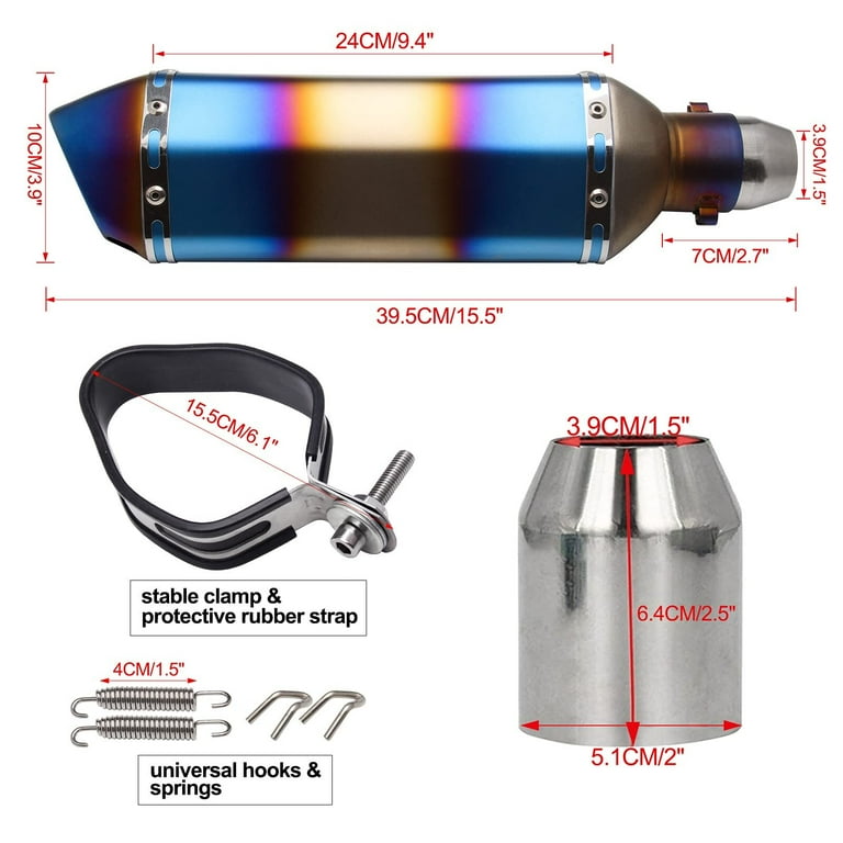 Universal Motorcycle ATV Pit Bike Slip-on Exhaust Muffler