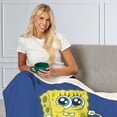 thumbnail image 3 of Nickelodeon Spongebob Hearty Sponge Kids Silk Touch Sherpa Throw Blanket, 3 of 5