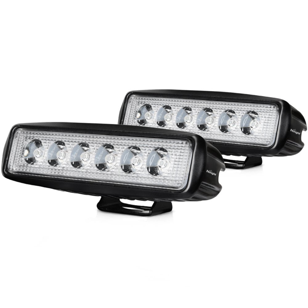 2/4pcs 6"Inch LED Work Light Bar Spot Lamp 18W Offroad Driving Fog SUV ATV Truck