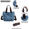 thumbnail image 5 of Sunyuer Canvas Tote Bag for Women, Crossbody Bag Handbag with Zipper Shoulder Bag for Shopping Travel Work, 5 of 6