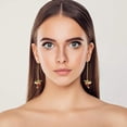 thumbnail image 1 of Pendientes de Moda Hugo Cristal Rojo, 1 of 8