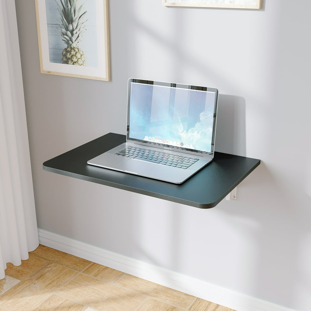 Jaxpety WallMounted Floating Table, Dropleaf Laptop Desk, Space