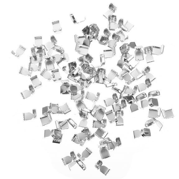 OUNONA 100Pcs Metal Shoe Laces Clips Silver Easy to Use Small Clip Durable for Gifting Everyday Use