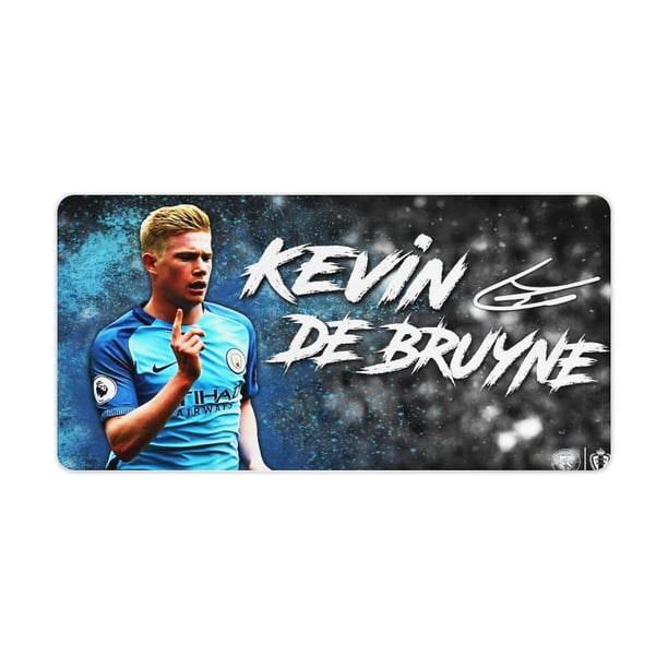 Kevin De Bruyne alfombrilla de escritorio/mesa extra-grande con base antideslizante de cuero y diseño temático; versátil para escritorios de ordenador, mesas de comedor, etc. 30 × 60 cm