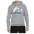 thumbnail image 2 of Wild Bobby, Mermazing Mermicorn Cute Gift Women Girls, Streetwear, Unisex Graphic Hoodie Sweatshirt, Heather Grey, Large, 2 of 3