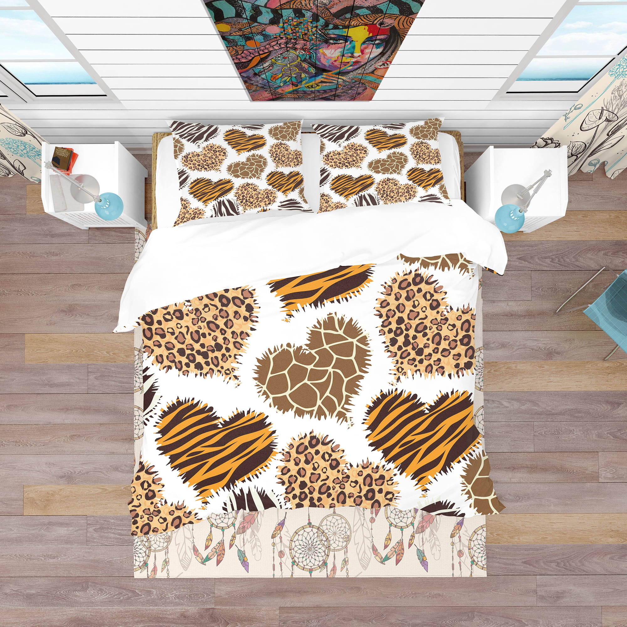 Designart 'Animal Print Style' Tropical Duvet Cover Set