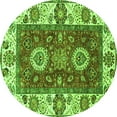 thumbnail image 1 of Ahgly Company Indoor Round Abstract Green Modern Area Rugs, 7' Round, 1 of 4