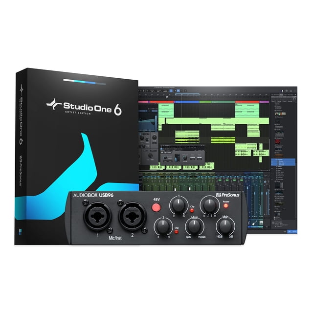 Presonus Hardware 355790 AudioBox USB 96 - Sistema de grabación 2x2 USB 2.0 edición 25 aniversario