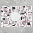 thumbnail image 2 of Pink Grey Geometric Table Mats Placemat 12"x18" Modern Abstract Placemats Set of 4 Geometry Placemats for Dining Table Indoor Outdoor Kitchen Modern Art Decor Table Place Mats, 2 of 4