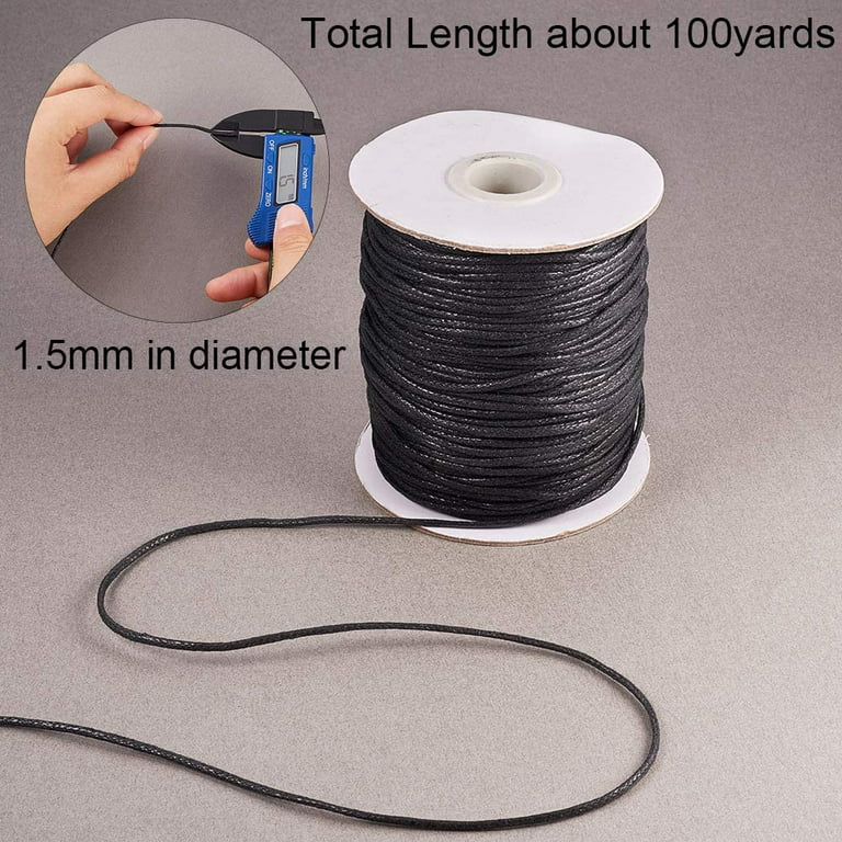 PH PandaHall 0.5mm Waxed Cord,116 Yards Waxed Cotton Cord Gray Blue Waxed  Thread Beading String Waxed Craft String for Bracelet Necklace Jewelry  Waist