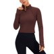 thumbnail image 1 of Remera CRZ YOGA Butterluxe con media cremallera corta Taupe Talle S, 1 of 5
