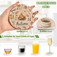 thumbnail image 2 of Yayeee 6 PCS Drink Coasters with Holder Set Woven Absorbent Round Tabletop Hot Pad, Campfire Pattern, 2 of 7
