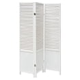 thumbnail image 2 of HUBERT Floor Screen Room Divider White Wood 3-Panel Slatted - 52" L x 1" D x 69" H, 2 of 3