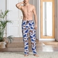 thumbnail image 2 of Fuzoiu Butterflies1 Print Men's Pajama Pants,Lounge Pants for Men,Lounge PJ Bottoms,Sleepwear Pants with Drawstring Pockets -Medium, 2 of 6
