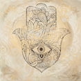 thumbnail image 2 of Day, Kellie 26x26 Black Ornate Wood Framed with Double Matting Museum Art Print Titled - Hamsa Eye Neutral, 2 of 4